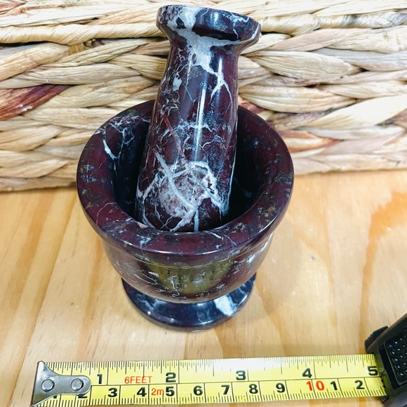 Red zebra jasper mortar and pestle - Last one - Picture 7 of 10